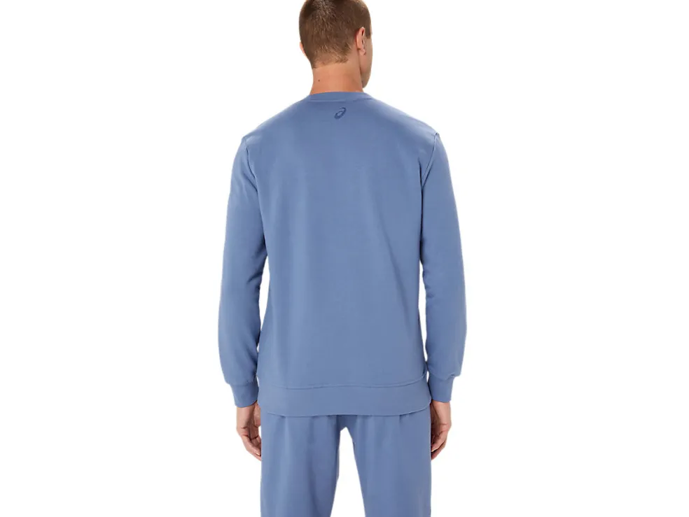 Hoodies en sweatshirts | Shirts met lange mouwen>ASICS SWEATSHIRT Denim Blue/Thunder Blue