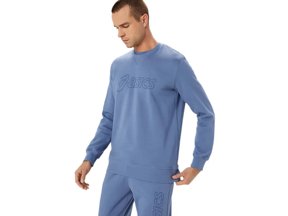 Hoodies en sweatshirts | Shirts met lange mouwen>ASICS SWEATSHIRT Denim Blue/Thunder Blue