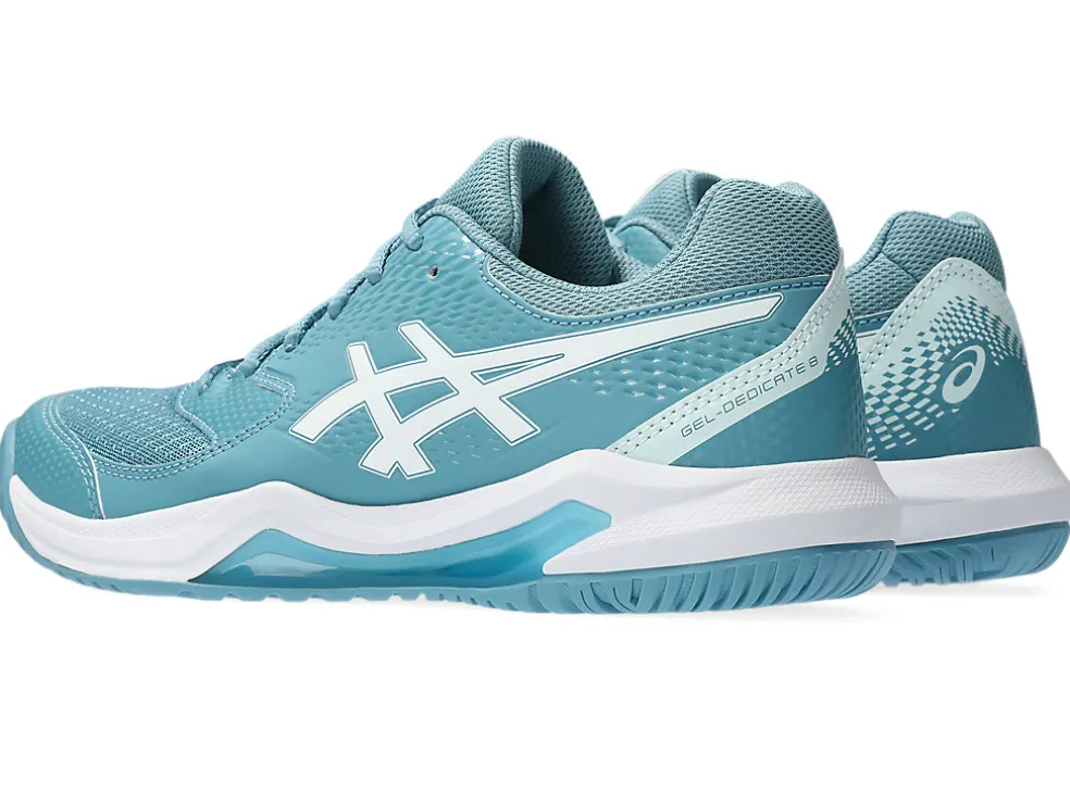 Tennisschoenen | Tennis>ASICS GEL-DEDICATE 8 Gris Blue/White