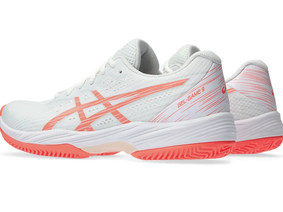 Tennisschoenen | Tennis>ASICS GEL-GAME 9 CLAY/OC White/Sun Coral