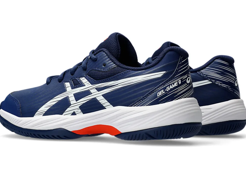 Tennisschoenen | Tennis>ASICS GEL-GAME 9 GS Blue Expanse/White