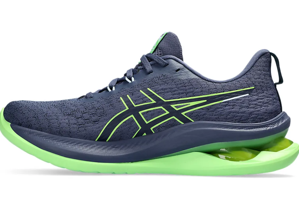 Run faster | Hardloopschoenen>ASICS GEL-KINSEI MAX Thunder Blue/Electric Lime