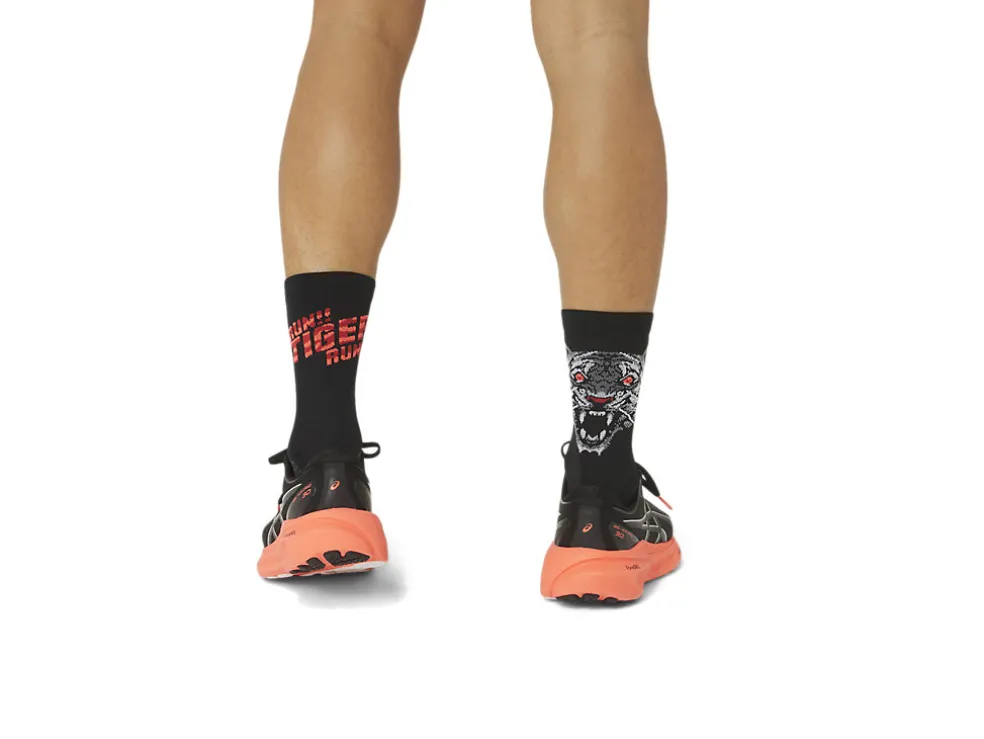 Hardlopen | Sokken>ASICS PERFORMANCE RUN SOCK CREW Performance Black/Sunrise Red
