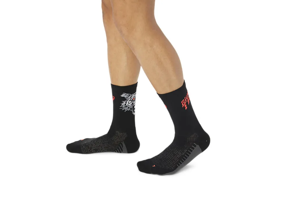 Hardlopen | Sokken>ASICS PERFORMANCE RUN SOCK CREW Performance Black/Sunrise Red