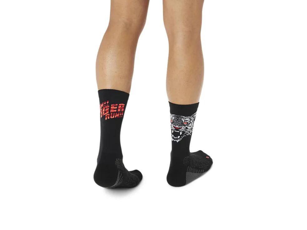 Hardlopen | Sokken>ASICS PERFORMANCE RUN SOCK CREW Performance Black/Sunrise Red