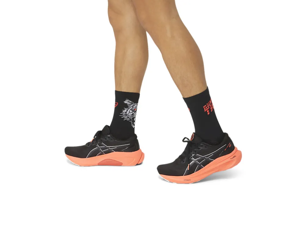 Hardlopen | Sokken>ASICS PERFORMANCE RUN SOCK CREW Performance Black/Sunrise Red