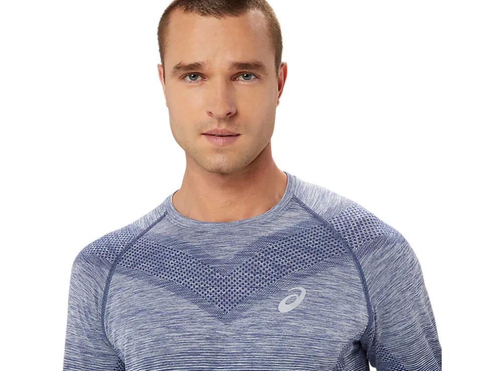Kleding | Hardlopen>ASICS SEAMLESS LS TOP Thunder Blue/Denim Blue