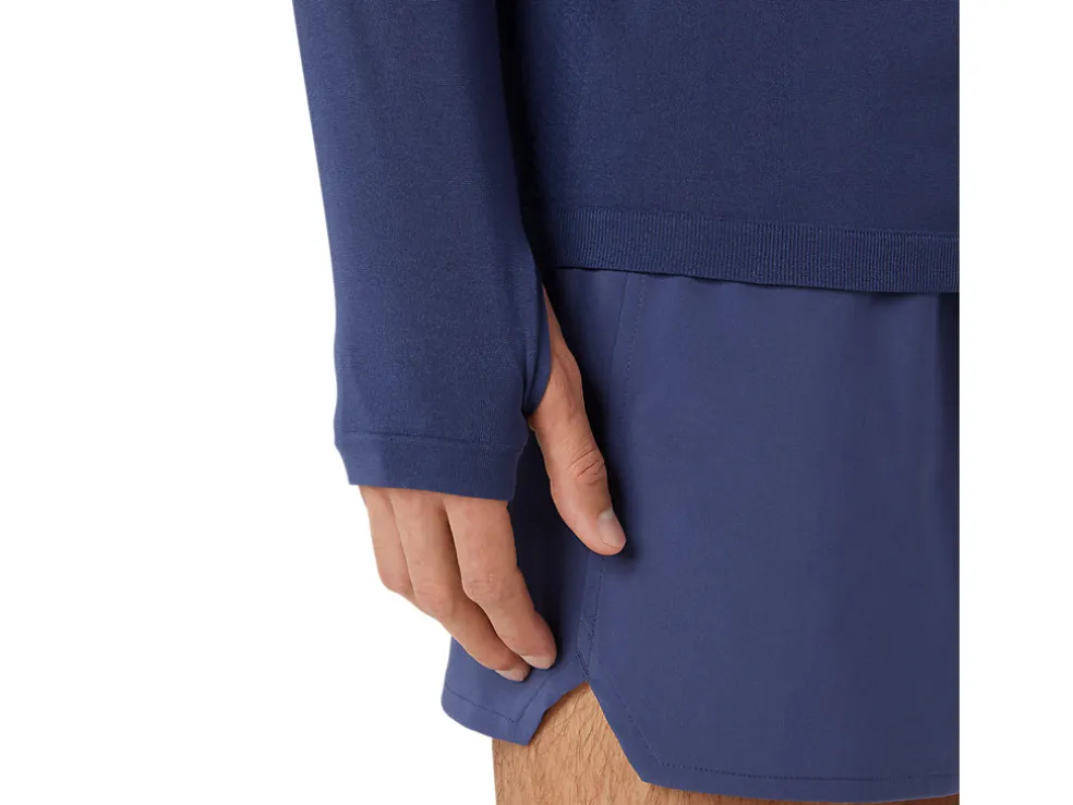 Kleding | Hardlopen>ASICS SEAMLESS LS TOP Thunder Blue/Denim Blue
