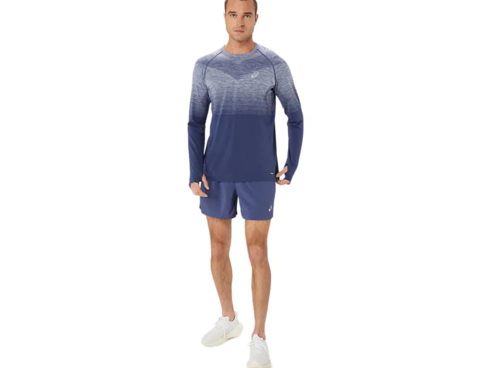 Kleding | Hardlopen>ASICS SEAMLESS LS TOP Thunder Blue/Denim Blue